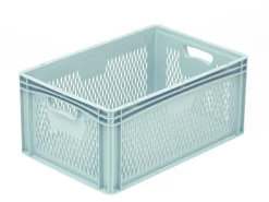 Bac ajouré Sans couvercle gris plastique 60x40x27 cm 51,9 L fond ajouré parois ajourées - Aucune Outlet