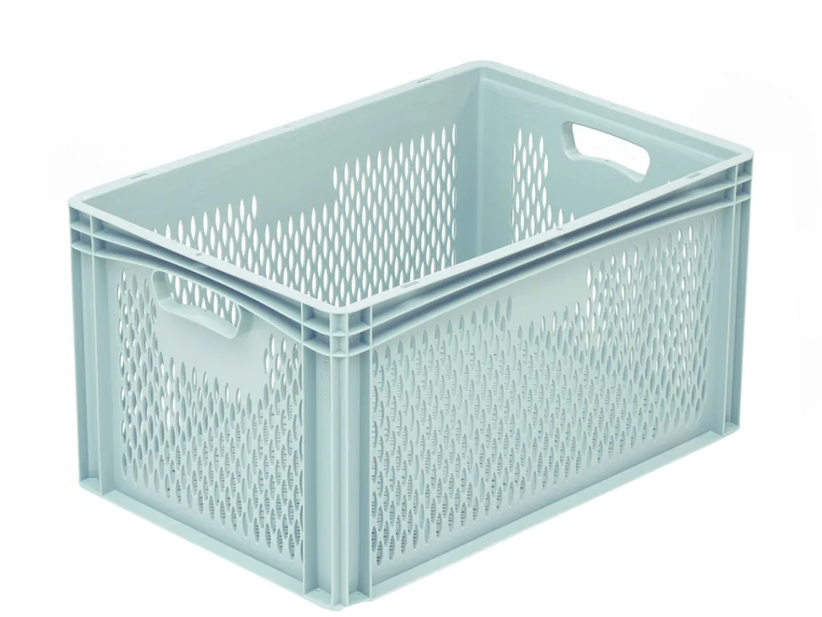 Aucune Bac ajouré Sans couvercle gris plastique 60x40x32 cm 62 L fond ajouré parois ajourées Online