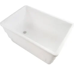 GILAC Bac autoporteur plastique blanc 120x80x80,5 cm 310 L Sans couvercle Avec roues Online