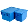 Bac avec couvercle "crocodile" Avec couvercle bleu plastique 60x40x31,5 cm 55 L fond plein parois pleines - GILAC Hot