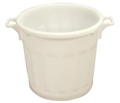 Bac de manutention plastique blanc Ø 67 cm 48,5x54 cm 75 L Sans couvercle - GILAC Best