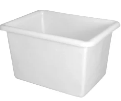 Bac de stockage Sans couvercle blanc plastique 90x70x53,5 cm 220 L fond plein parois pleines - GILAC Online