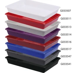 GILAC Bac de transfert Sans couvercle noir plastique 54x38,5x8 cm 10 L fond plein parois pleines Discount