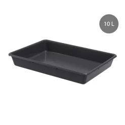 GILAC Bac de transfert Sans couvercle gris plastique 54x38,5x8 cm 10 L fond plein parois pleines Outlet