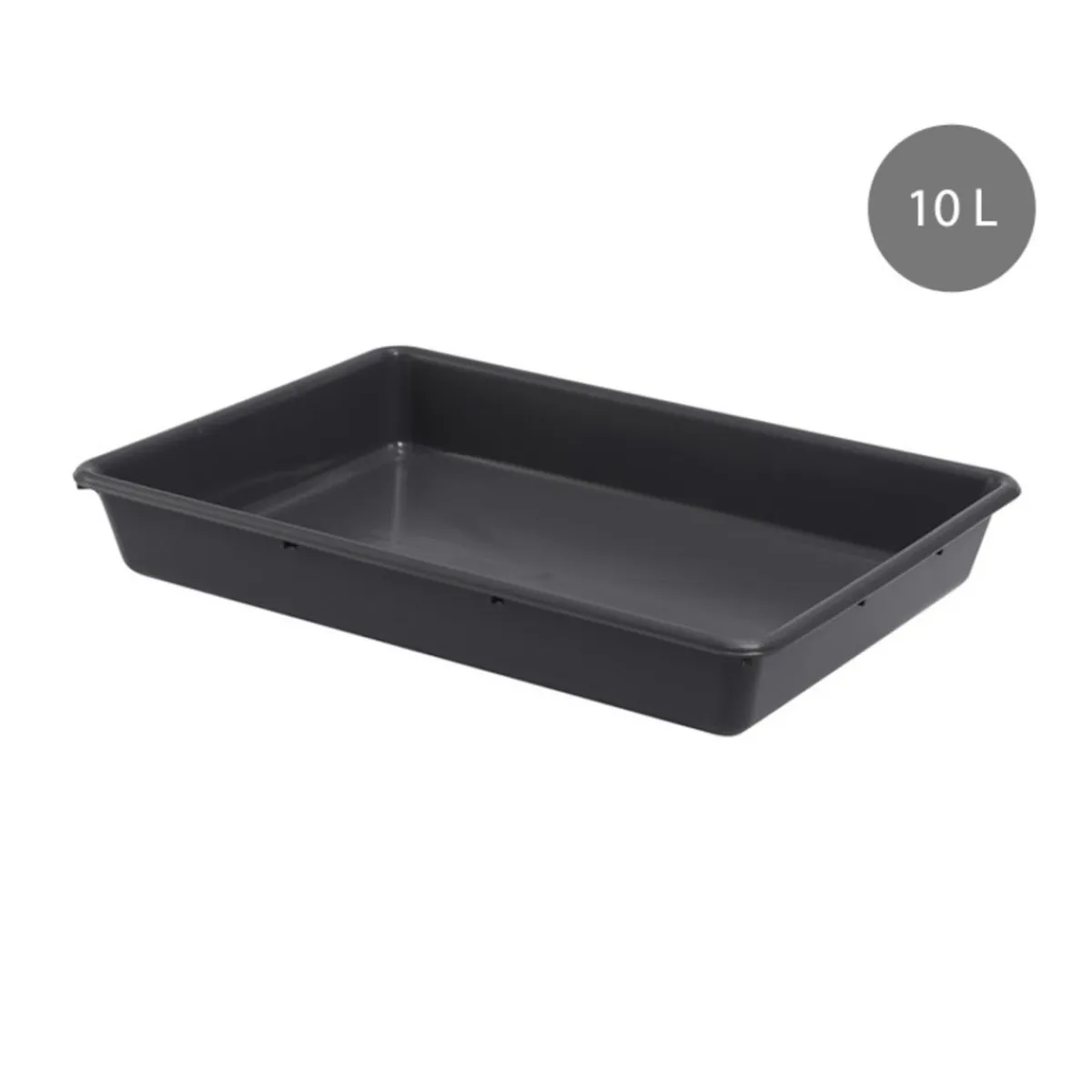 GILAC Bac de transfert Sans couvercle gris plastique 54x38,5x8 cm 10 L fond plein parois pleines Outlet