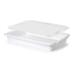 Bac à diviseuse Sans couvercle blanc plastique 60x40x8,2 cm 13 L fond plein parois pleines - GILAC Sale