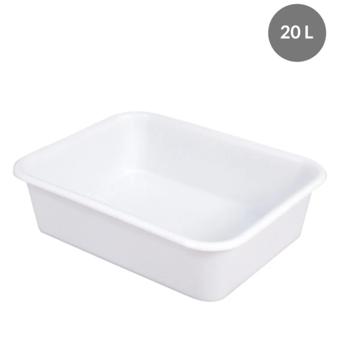 GILAC Bac à diviseuse Sans couvercle blanc plastique 53x41x14 cm 20 L fond plein parois pleines