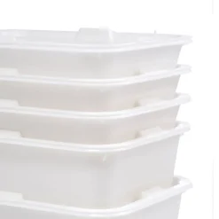 GILAC Bac à diviseuse Sans couvercle blanc plastique 53x41x14 cm 20 L fond plein parois pleines