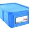 GILAC Bac gerbable Avec couvercle bleu plastique 60x40x23 cm 35 L fond plein parois pleines Discount