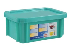 Bac gerbable Avec couvercle vert plastique 40x30x23,5 cm 15 L fond plein parois pleines - GILAC Best