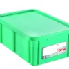 Bac gerbable Avec couvercle vert plastique 60x40x23 cm 35 L fond plein parois pleines - GILAC Outlet