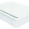GILAC Bac gerbable Sans couvercle blanc plastique 60x40x16,5 cm 25 L fond plein parois pleines Best