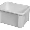 GILAC Bac gerbable Sans couvercle blanc plastique 40x30x21,5 cm 15 L fond plein parois pleines