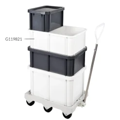 GILAC Bac gerbable Sans couvercle blanc plastique 60x40x21,7 cm 35 L fond plein parois pleines Online