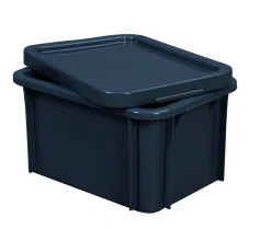 GILAC Bac gerbable Sans couvercle gris plastique 40x30x21,5 cm 15 L fond plein parois pleines Clearance