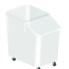 Bac à ingrédients plastique blanc 66,8x40,8x62,5 cm 80 L Avec couvercle Avec roues - GILAC New