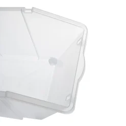 GILAC Bac à ingrédients sur roues plastique transparent 56,5x31,5x69 cm Avec couvercle (2 pièces)