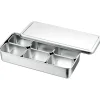 Bac 6 mini boites japonaises inox 32,8x14,8x6,3 cm Avec couvercle - L.TELLIER