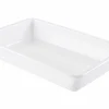 Bac plat Avec couvercle blanc plastique 43,7x28,5x7,5 cm 5 L fond plein parois pleines - GILAC Outlet