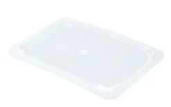 Bac plat Avec couvercle blanc plastique 43,7x28,5x7,5 cm 5 L fond plein parois pleines - GILAC Outlet