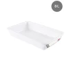 Bac plat HACCP Sans couvercle blanc plastique 49x33,5x7,5 cm 8 L fond plein parois pleines - GILAC Hot