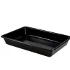 GILAC Bac plat Sans couvercle noir plastique 48,5x33,5x7,5 cm fond plein parois pleines Best