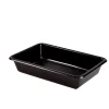 Bac plat Sans couvercle noir plastique 34,7x23x7 cm 3 m³ fond plein parois pleines - GILAC Clearance