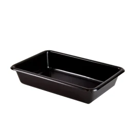 Bac plat Sans couvercle noir plastique 34,7x23x7 cm 3 m³ fond plein parois pleines - GILAC Clearance