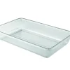 Bac plat transparent plastique 49,5x33,4x8 cm 8 L fond plein parois pleines - GILAC Sale