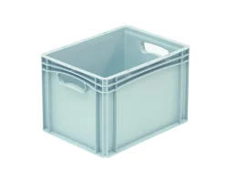 Bac plein Sans couvercle gris plastique 40x30x27 cm 25,6 L fond plein parois pleines - Aucune Discount
