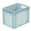 Bac plein Sans couvercle gris plastique 40x30x32 cm 30 L fond plein parois pleines - Aucune Discount