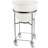 Bac profond hémisphérique Sans couvercle blanc plastique 47 cm 75 L fond plein parois pleines - GILAC