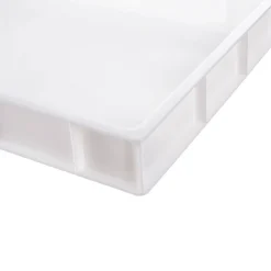 Bac à pâtons Sans couvercle blanc plastique 60x40x5,5 cm 9 L fond plein parois pleines - GILAC Best