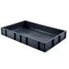Bac à pâtons Sans couvercle gris plastique 60x40x9 cm 15 L fond plein parois pleines - GILAC Hot