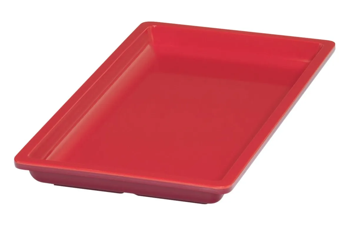 Bac rectangulaire rouge mélamine 32,5 cm Vestah - PLATEX Best