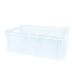 GILAC Bac renforcé Sans couvercle blanc plastique 60x40x22 cm 42 L fond plein parois pleines Outlet
