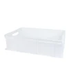 Bac renforcé Sans couvercle blanc plastique 60x40x17 cm 32 L fond plein parois pleines - GILAC