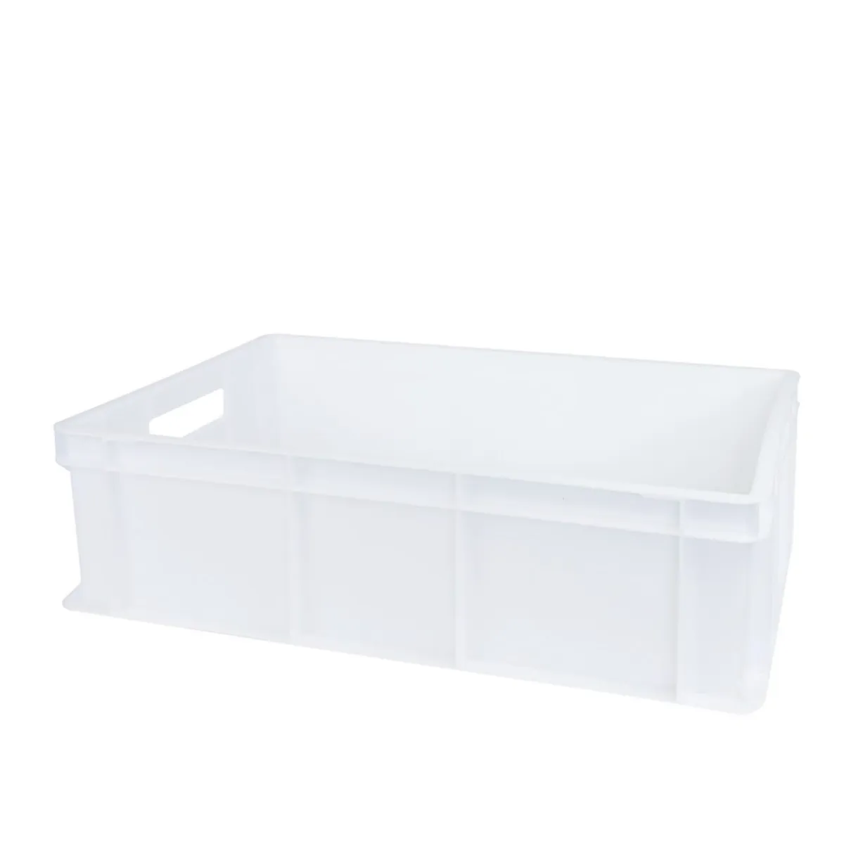 Bac renforcé Sans couvercle blanc plastique 60x40x17 cm 32 L fond plein parois pleines - GILAC