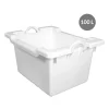 GILAC Bac Sans couvercle blanc plastique 76x58x46,5 cm 100 L fond plein parois pleines Discount