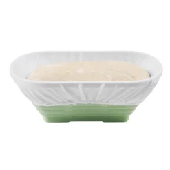 Banneton Sans couvercle vert plastique 23x14x9 cm 0,5 L fond ajouré parois ajourées - GILAC
