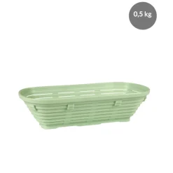 Banneton Sans couvercle vert plastique 23x14x9 cm 0,5 L fond ajouré parois ajourées - GILAC