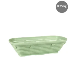 GILAC Banneton Sans couvercle vert plastique 29x13x9 cm 0,75 L fond ajouré parois ajourées New