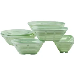 Banneton Sans couvercle vert plastique 9 cm 0,5 L fond ajouré parois ajourées - GILAC Hot