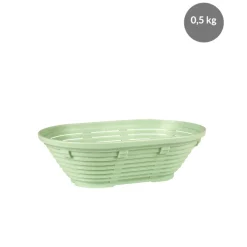 Banneton Sans couvercle vert plastique 9 cm 0,5 L fond ajouré parois ajourées - GILAC Hot
