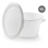 GILAC Baquet Sans couvercle blanc plastique Ø 55 cm 62x54,5x34 cm 50 L fond plein parois pleines