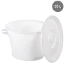 Baquet Sans couvercle blanc plastique 55x47,5x31,5 cm 35 L fond plein parois pleines - GILAC Online