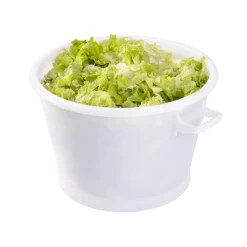 Baquet Sans couvercle blanc plastique 55x47,5x31,5 cm 35 L fond plein parois pleines - GILAC Online