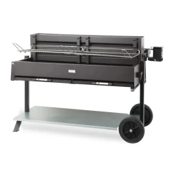 Barbecue + chariot acier 147 cm x 100 cm Exception Mechoui - LE MARQUIER Clearance