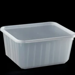 Barquette avec couvercle rectangulaire blanc 18,5x14,3x5,4 cm 110 cl (100 pièces) - CARTY Online