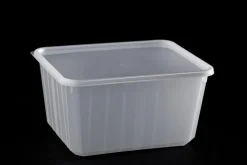 CARTY Barquette avec couvercle rectangulaire blanc 15,9x13x8,3 cm 115 cl (100 pièces) Sale